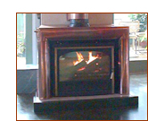 Copper fireplace insert