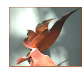Copper bird sculpture