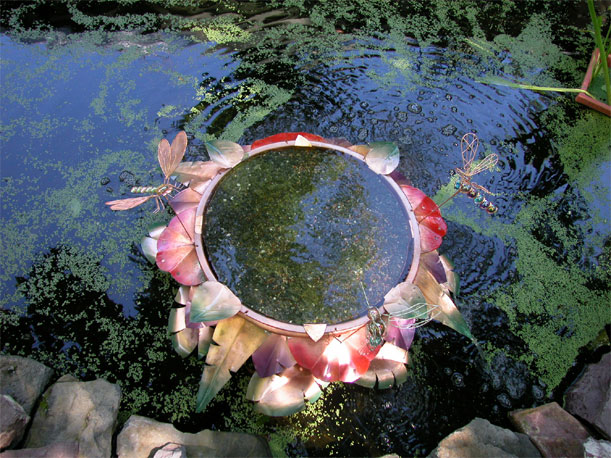 Copper Hosta Fountain